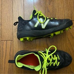 Black and Neon Green Baseball Cleats